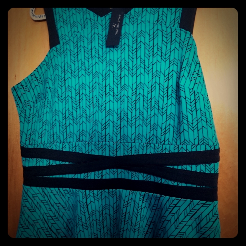 Turquoise dress top